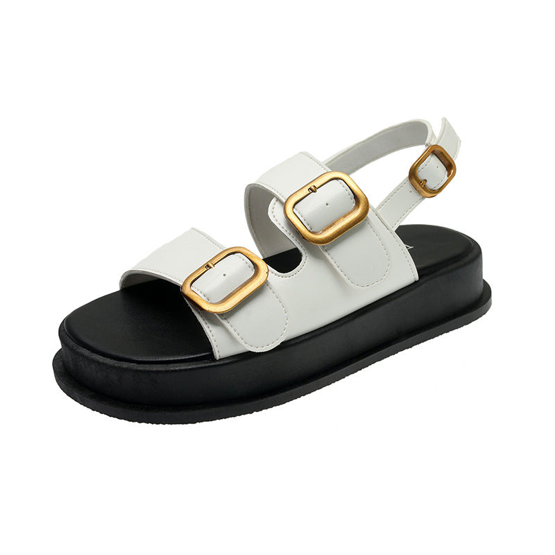 Chic Platform Buckle Sandals