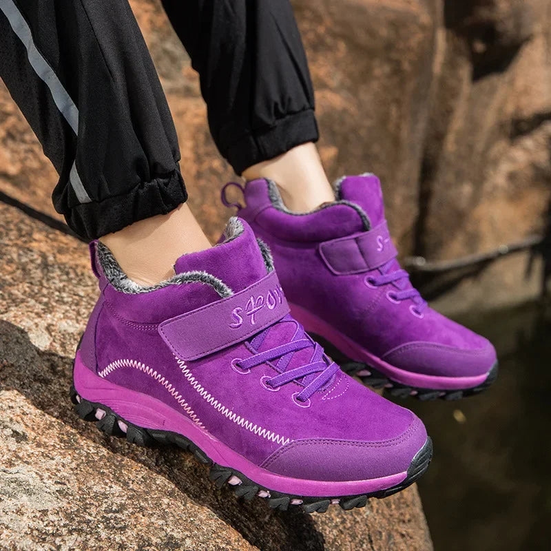 Waterproof Suede Ankle Boots for Women