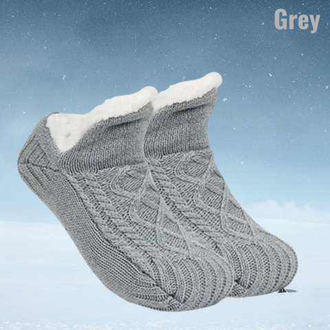 Thermal Non-Slip Lined Slipper Socks
