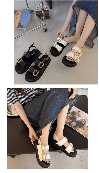 Chic Platform Buckle Sandals