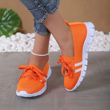Striped Knit Walking Sneakers for Women