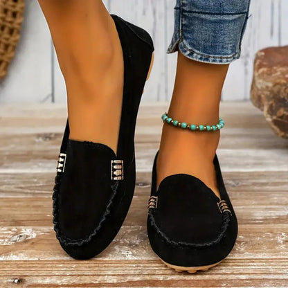 Women’s Classic Loafers with Metallic Detail