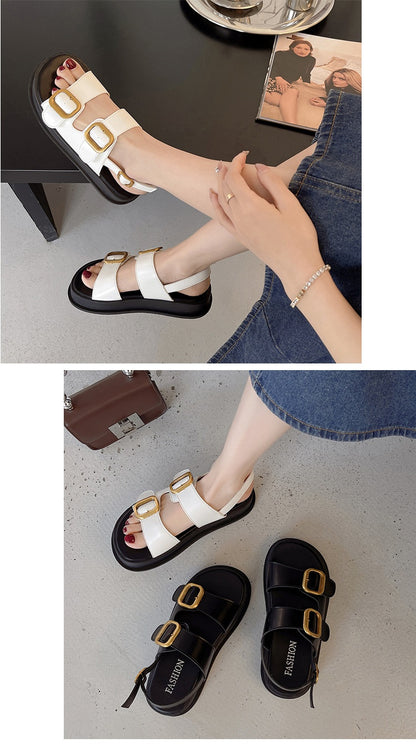 Chic Platform Buckle Sandals