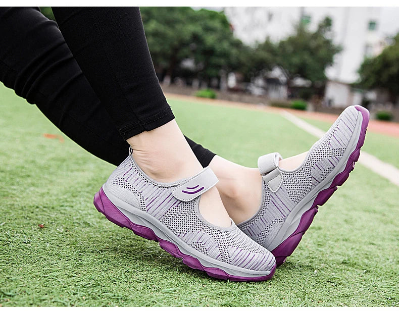 Casual and Breathable Velcro Sneakers for Women