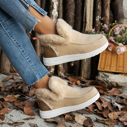 Cozy winter ankle boots with plush lining