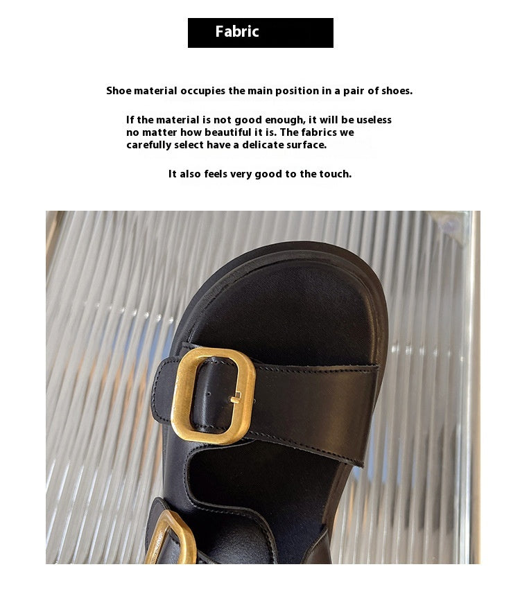 Chic Platform Buckle Sandals