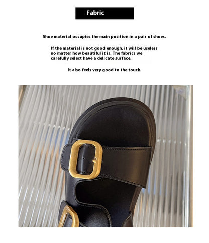 Chic Platform Buckle Sandals