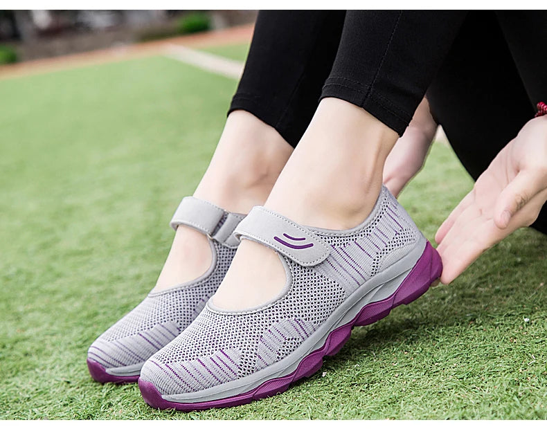 Casual and Breathable Velcro Sneakers for Women