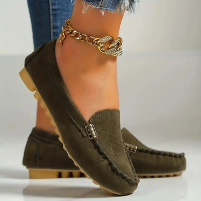 Women’s Classic Loafers with Metallic Detail