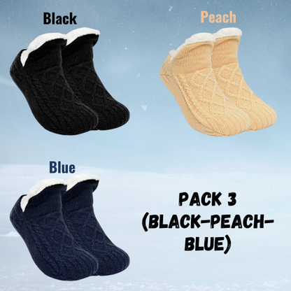 Thermal Non-Slip Lined Slipper Socks