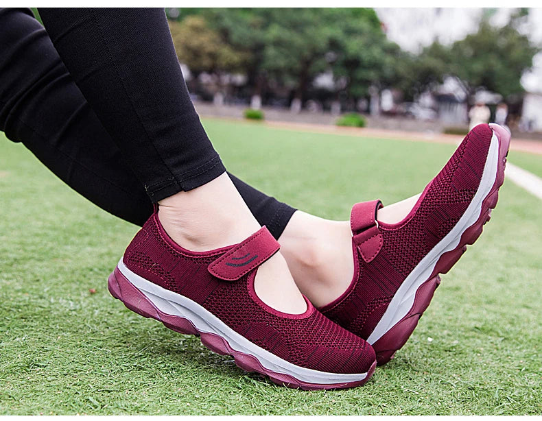 Casual and Breathable Velcro Sneakers for Women