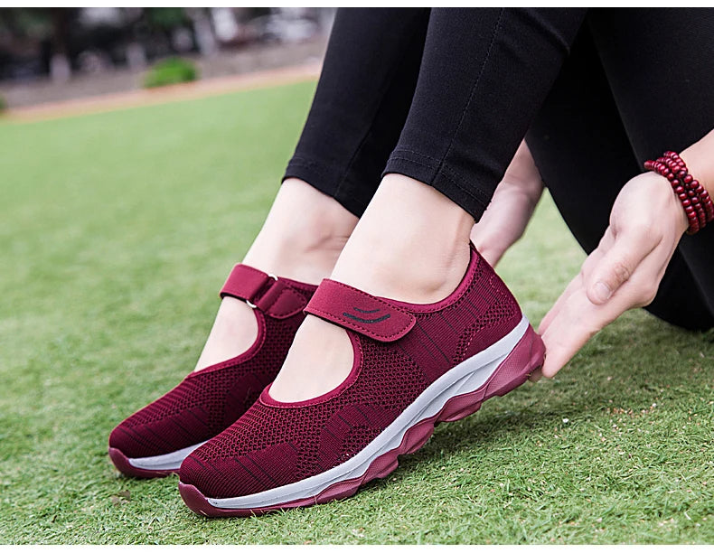 Casual and Breathable Velcro Sneakers for Women
