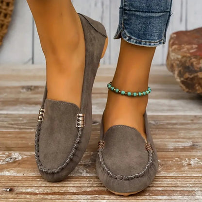 Women’s Classic Loafers with Metallic Detail