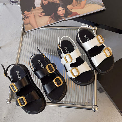 Chic Platform Buckle Sandals