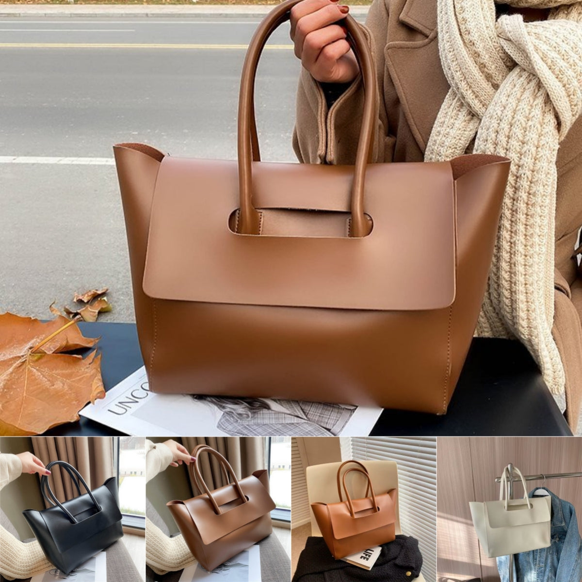 Elegant PU Leather Shoulder Bag
