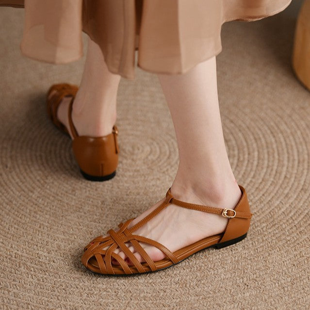 T-shaped Flat Sandals for Women