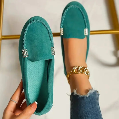 Women’s Classic Loafers with Metallic Detail