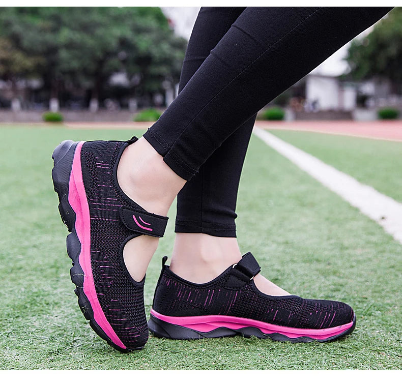 Casual and Breathable Velcro Sneakers for Women