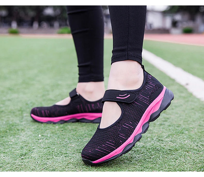 Casual and Breathable Velcro Sneakers for Women