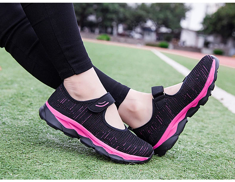 Casual and Breathable Velcro Sneakers for Women