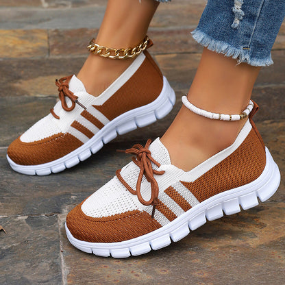Striped Knit Walking Sneakers for Women