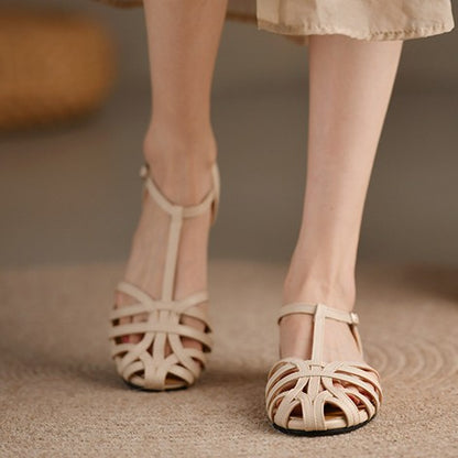 T-shaped Flat Sandals for Women