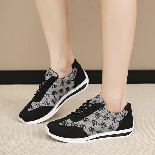 Chic Monogram Sneakers – Casual Elegance