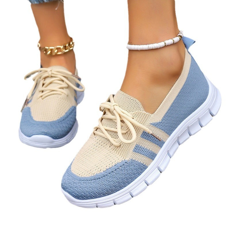 Striped Knit Walking Sneakers for Women