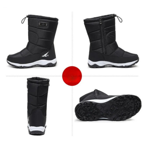 Men's mid-calf boots lined with plush fleece