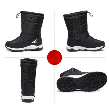 Men's mid-calf boots lined with plush fleece