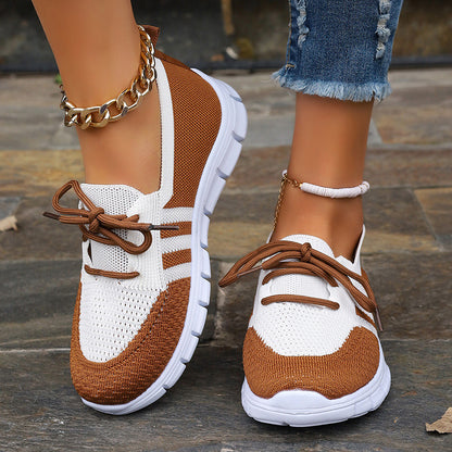 Striped Knit Walking Sneakers for Women