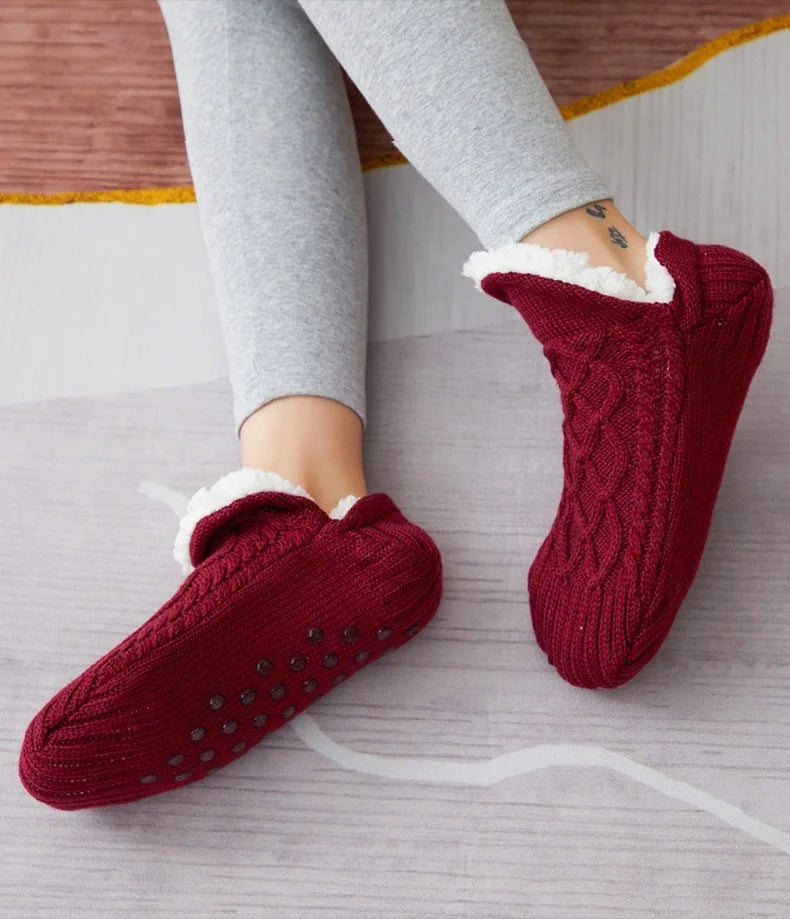 Thermal Non-Slip Lined Slipper Socks
