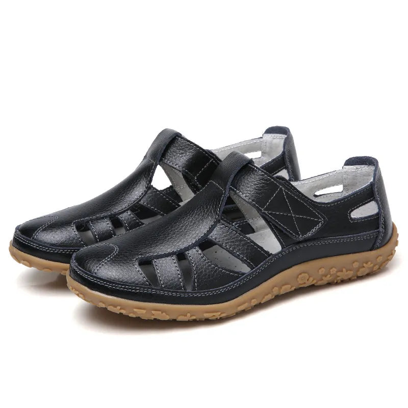 Women's casual leather summer sandals