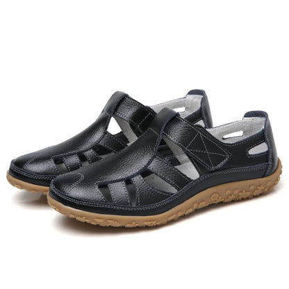Women's casual leather summer sandals