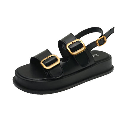 Chic Platform Buckle Sandals