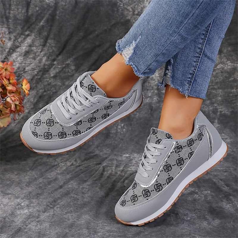 Chic Monogram Sneakers – Casual Elegance