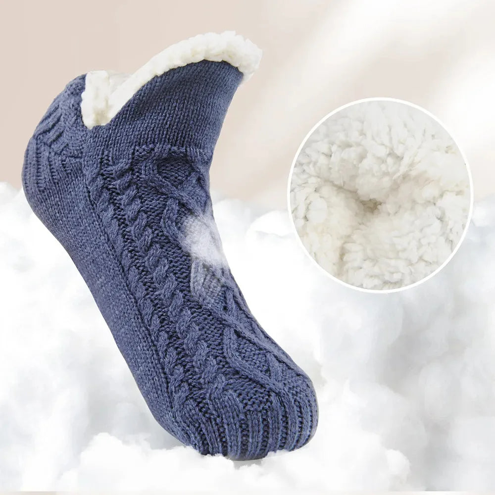 Thermal Non-Slip Lined Slipper Socks