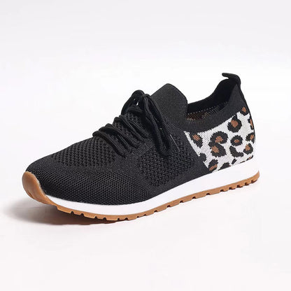 Casual Knit Sneakers with Bow Detail for Women