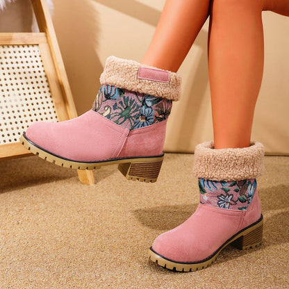 Women’s Winter Embroidered Snow Boots