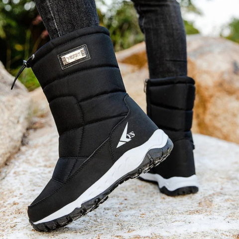 Men's mid-calf boots lined with plush fleece