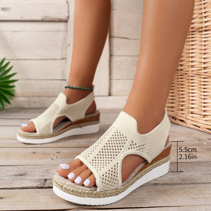 Women’s Breathable Knit Wedge Sandals