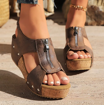 Elegant Comfort Wedge Sandals