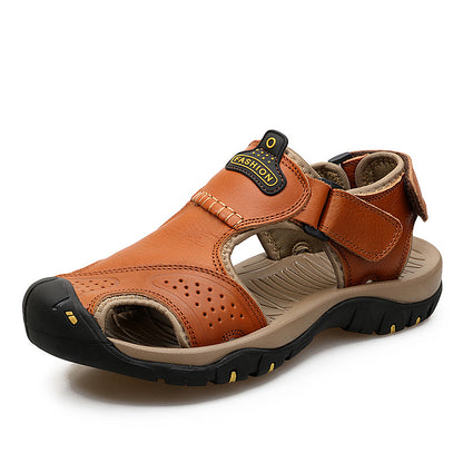 Closed Leather Summer Sandals for men