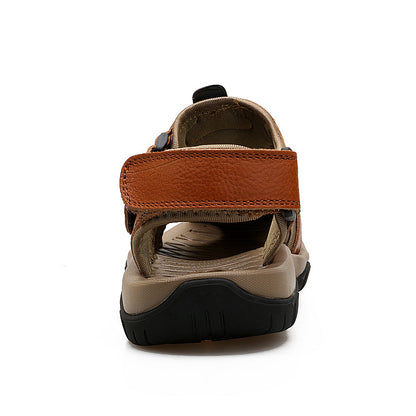 Closed Leather Summer Sandals for men