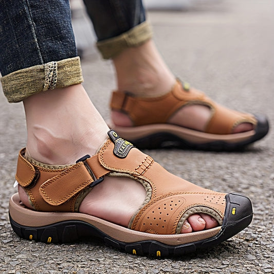 Closed Leather Summer Sandals for men