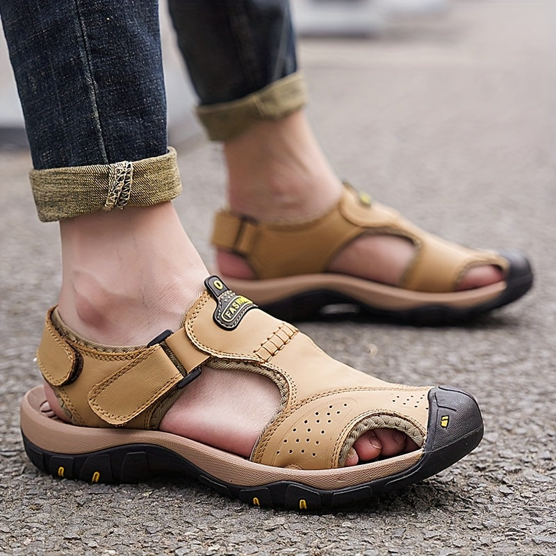 Closed Leather Summer Sandals for men