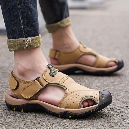 Closed Leather Summer Sandals for men