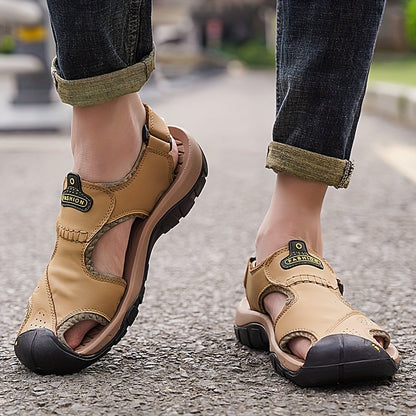 Closed Leather Summer Sandals for men