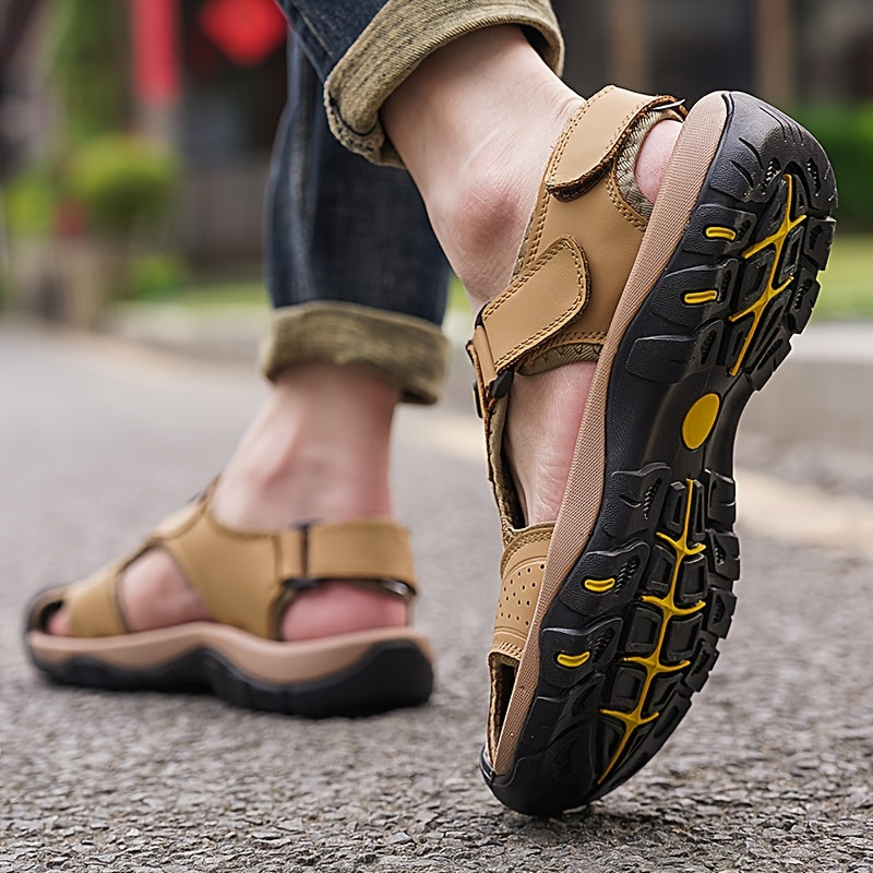 Closed Leather Summer Sandals for men