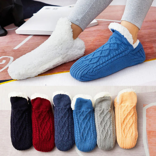 Thermal Non-Slip Lined Slipper Socks
